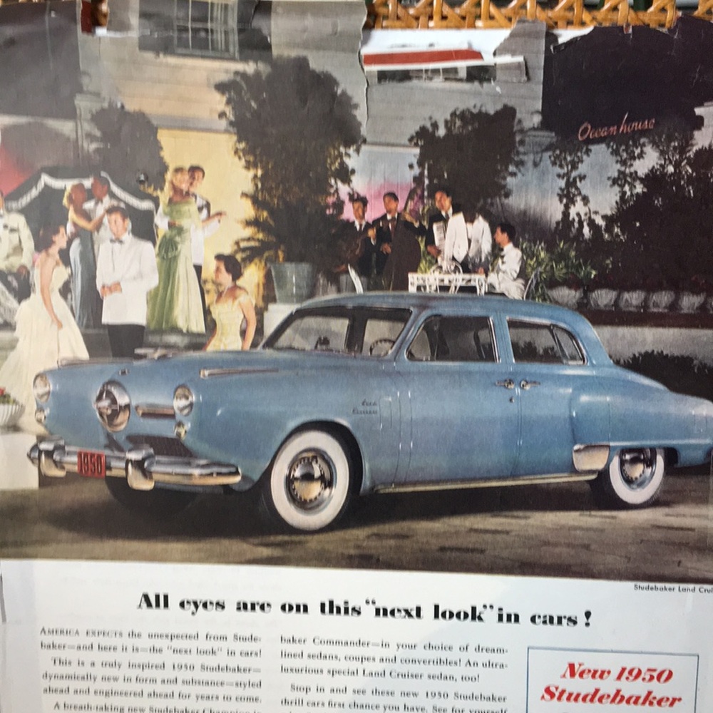 Ephemeral 1950 Studebaker advertisement unframed